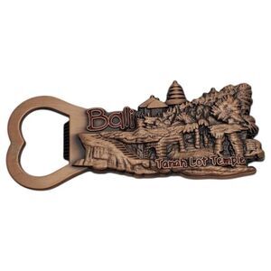 Indonesia Bali Refrigerator Magnet Souvenir Bottle Opener Metal Tanah Lot Temple